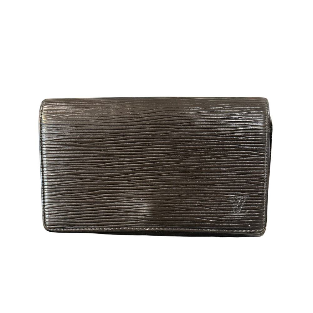 Louis Vuitton Black Epi Leather Trésor Long Wallet with COA - Picture 2 of 8
